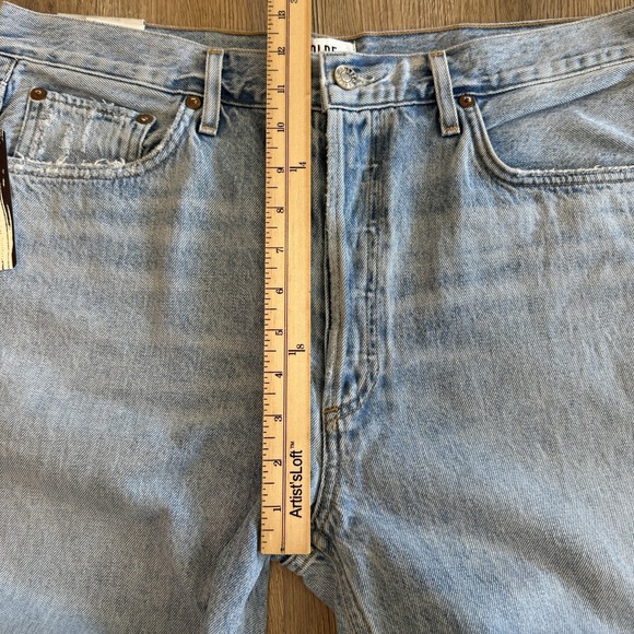 AGOLDE Riley High Rise Straight Crop Leg Denim Jeans Button Fly Size 32 NWT - Picture 6 of 12